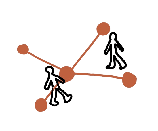 Abstract graphic representing neural network training